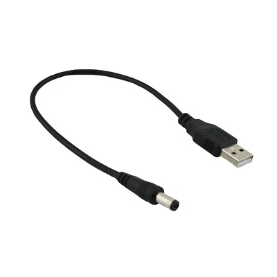 USB 2.0 A Male To 5.5mm x 2.1mm Plug 5V DC Power Supply Adapter Connector Cable - Image 1 of 4
