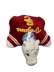 New USC Trojans Pillow Pets 18” Horse Mascot Stuffed Plush Red White Very Nice - Picture 1 of 12