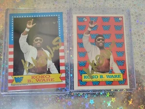 KOKO B. WARE SIGNED 2x Karten PASS AUTH - WWE/WWF TOPPS Karte + Sticker! - Bild 1 von 2