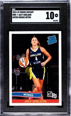 2024-25 Panini Instant RRR-7 Jacy Sheldon	Rated Rookie Retro SGC 10 RC Wings - Image 1 of 2