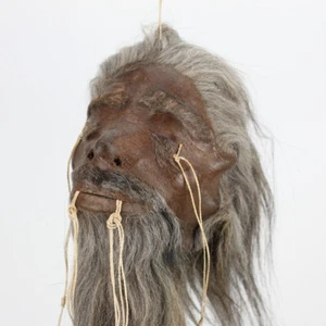 ¡Réplica! Colgante de espejo cabeza retráctil Shrunken Head Tsantsa Ecuador Jivaro decoración - Imagen 1 de 2