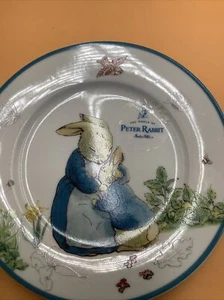 BEATRIX POTTER SALAD DESSERT PLATES PETER RABBIT EASTER NEW IN BOX ZRIKE 2022 8" - Picture 1 of 9