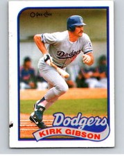 1989 O-Pee-Chee Baseball #340 Kirk Gibson  Los Angeles Dodgers V96112