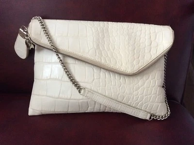 Bolso sin asas asimétrico HENRI BENDEL debutante cuero en relieve serpiente Foto 1 de 4