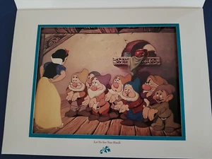 DISNEY Lithograph Snow White Seven Dwarfs "Let Me See Your Hands" 1994 Spec. Ed. - Picture 1 of 3