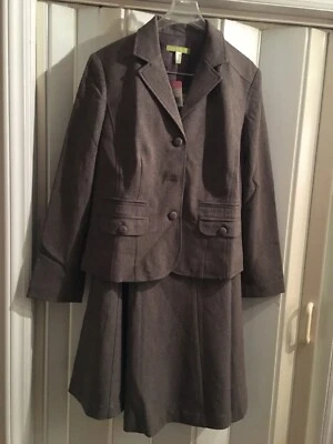 Nuevo TRAJE Falda Sigrid Olsen Visón Mezcla Talla 6 con Envío Gratis Foto 1 de 4