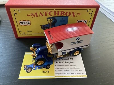 Matchbox MoY Code 2 YPD-10 Renault police Belgien rote Box  1 von 6 - Bild 1 von 3