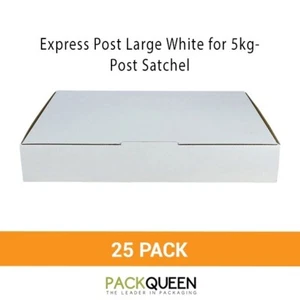 25 x White Postal Box Large for 5kg Express Post Satchel (44.9 x 33.1 x 7.0cm) - Picture 1 of 2