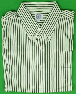 Camisa de vestir a rayas verde Bengala The Andover Shop talla: 17-36 - Imagen 1 de 3