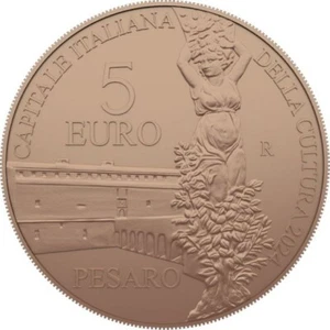 ITALY 2024 5 EURO COPPER CAPITAL CULTURE PESARO AVAILABLE NOW - Picture 1 of 4
