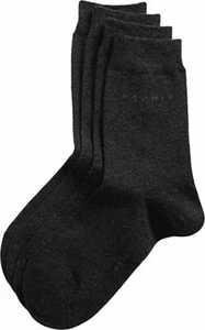 Esprit Womens Basic Easy 2 Pack Mid-Calf Socks - Anthracite Grey - Picture 1 of 1
