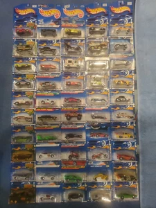 HOT WHEELS Lot of 50 Cars Still in Packages from 1995-2003 New Old Stock Lot#5 - Picture 1 of 6