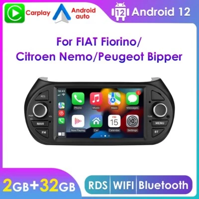 7" Android 12 Carplay Car Radio Stereo GPS 32GB For Fiat Fiorino Qubo 2008-2017 - Image 1 of 4