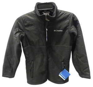 Columbia Fleece Water Resistant Full Zip Jacket Black Youths Size Medium - Picture 1 of 4