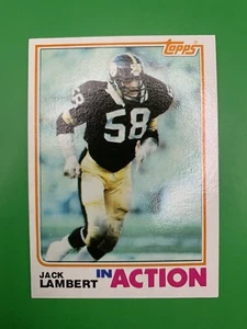 1982 Topps Jack Lambert IA Pittsburgh Steelers #214 - Imagen 1 de 2