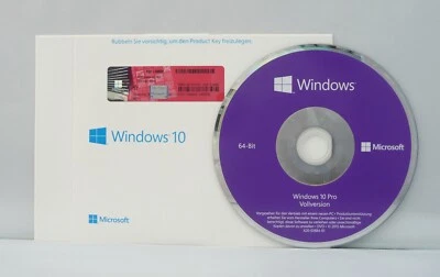 Microsoft Windows 10 Professional - 64Bit - mit DVD - SB/OEM - Deutsch - Pro - - Bild 1 von 2