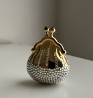 Judith Leiber Collectible Gold Plated Crystal Rhinestones Purse Shaped Pill Box