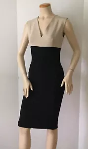 Abito nuovo Lanvin scollo a V colorblock (taglia 36/4) - prezzo al pubblico consigliato $2.855,00! - Foto 1 di 12