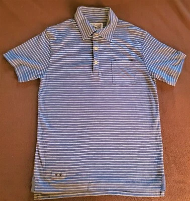Converse One Star Blue White Striped Polo Short Sleeve T-Shirt Mens Small - Image 1 of 4