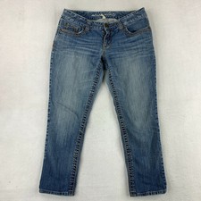 Aeropostale Straight Leg Denim Jeans Women's 11/12 Blue Mid Rise Medium Wash