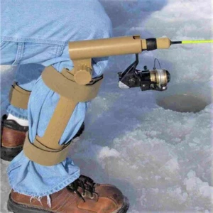 FISH-N-CHUM Leg Mounted Ice Fishing Rod Holder - Picture 1 of 8