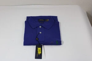 Para hombre Polo Ralph Lauren Calce Clásico Mangas Cortas Camisa Malla Azul Mediana 0014 - Imagen 1 de 1