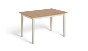 Chicago Solid Wood Extending Table Cream/Oak Elegant and Functional Dining Decor - Picture 1 of 3