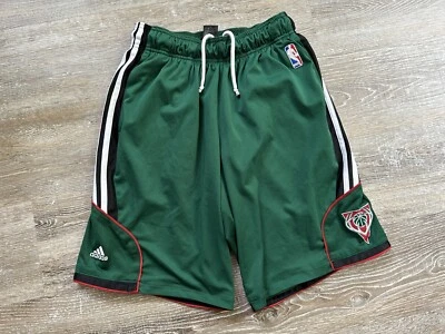 Authentic adidas Milwaukee Bucks Basketball Shorts Drawstring 2011 Green Small - Image 1 of 4