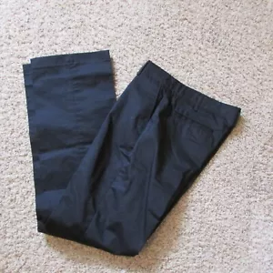 NWOT Lands End 4 Black Zip Fly Flat Front Chinos Pants Trousers Twill - Picture 1 of 3