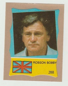 World Cup 1986 Gold Sticker Card Bobby Robson England Newcastle Ipswich Manager - Picture 1 of 1