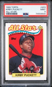 1989 TOPPS KIRBY PUCKETT AL ALL STAR #403 HOF MINT PSA 9 TWINS 