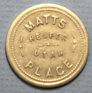 Helfer Utah Matts Platz gut für 50c Handel Weißmetall 30mm Runde Medaille - Bild 1 von 2