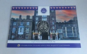 Platinum Jubilee God Save The Queen 2022 Cupro Nickel Diamond Finish 50p Coin - Picture 1 of 4