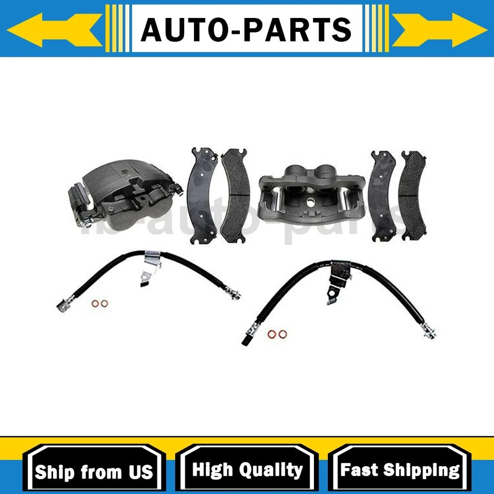 Суппорт переднего тормоза со шлангами со стороны водителя и пассажира подходит для Cadillac DTS 4,6 л - Изображение 1 из 4