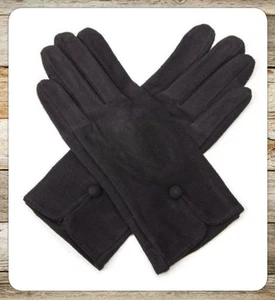 BNWT, QUIRKY, LAGENLOOK, BLACK, STRETCHY GLOVES, WITH BUTTON TRIM - Picture 1 of 6