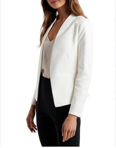 Forever New Jacket Women 14 White Blazer Work Office corporate Formal - Picture 1 of 22
