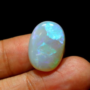13.00 Carat Natural Australian Opal Cabochon BLUE Fire Opal Loose Opal 21X15X6MM - Picture 1 of 4