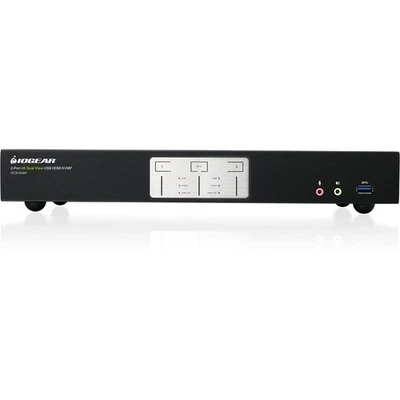 IOGEAR 2-Port 4K Dual View KVMP Switch with HDMI Connection, USB 3.0 Hub and Aud - Image 1 of 4