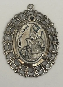 Vintage Schutzengel Heiliger Michael filigran Anhänger Italien RAR - Bild 1 von 4