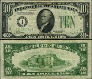 FR. 2005 IM $10 1934 Federal Reserve Note Minneapolis I-A Block VF+ - Picture 1 of 3