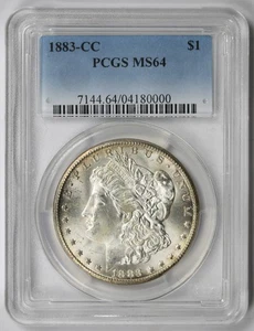 1883-CC Morgan Dollar Silver $1 MS 64 PCGS - Picture 1 of 4