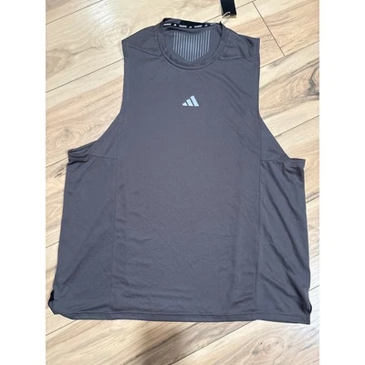 Adidas D4T HR TK Training Tank Top Sleeveless Shirt Mens 2XL Gray NEW - Image 1 of 4