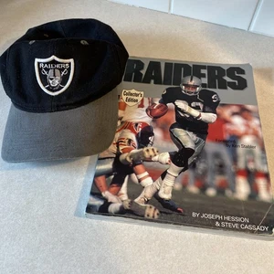 VTG Raiders 90s Collectors Edition Book by J Hession w/Medium SB Ball Cap Lot - Bild 1 von 22