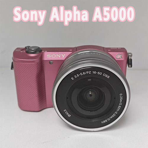 Sony Alpha a5000 PINK 20.1 MP pink Digital Camera w/16-50mm Lens