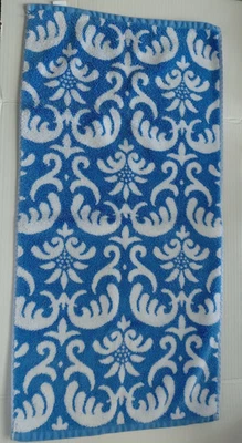 Toalla de mano reversible Garnet Hill 100 % algodón egipcio azul jacquard Portugal  Foto 1 de 4