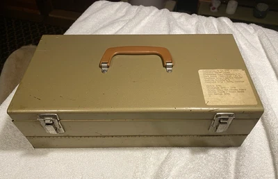Vintage Double Decker Metal Slide File Storage Box - Logan 1500 - Holds 1500 - Image 1 of 4