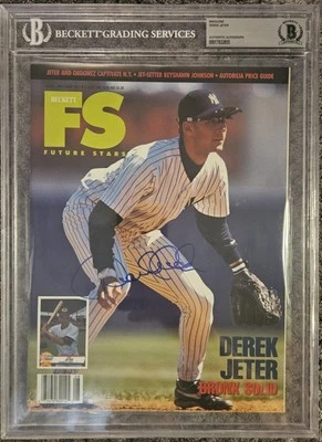 Beckett Future Stars Magazine 8/96 Signed By Derek Jeter - Beckett Encapsulated - Image 1 of 4