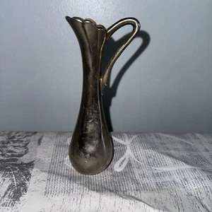 Vintage Bud Vase With Handle Silver Coloured Possibly Pewter 369g - Picture 1 of 7