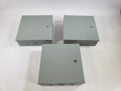 (LOT OF 3) Unity Silver Wall Mount Enclosure Type 1 Steel Cutout Box 12124HC - Image 1 of 4