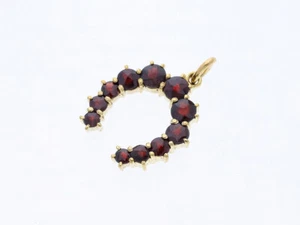 Ciondolo ottimo prezzo 1,50 ct. Granato oro 333 8 carati dettagli gioielli - Foto 1 di 7